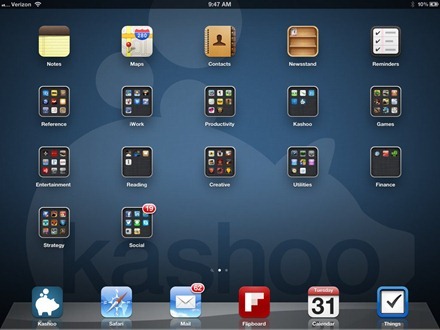 Jim Secord iPad home screen